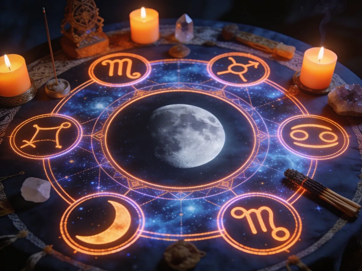 Dark moon ritual setup